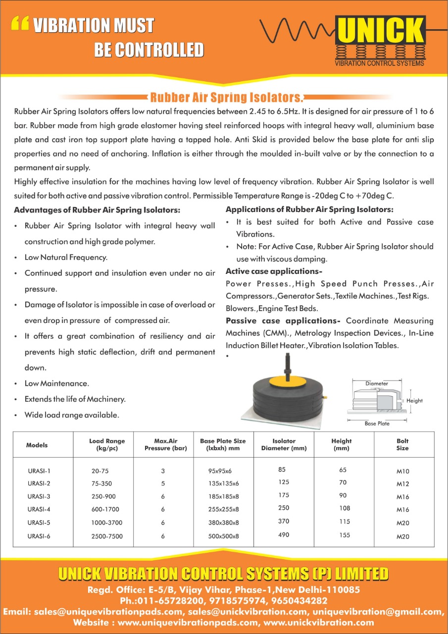 Rubber Air Spring Isolators